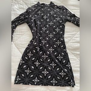 top shop, holiday, glitter, dress, in long sleeve with snowflakes